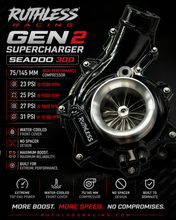 Load image into Gallery viewer, SEADOO 300 R-145 31 psi SuperCharger / Water-cooled front housing Gen2 75mm / 145mm